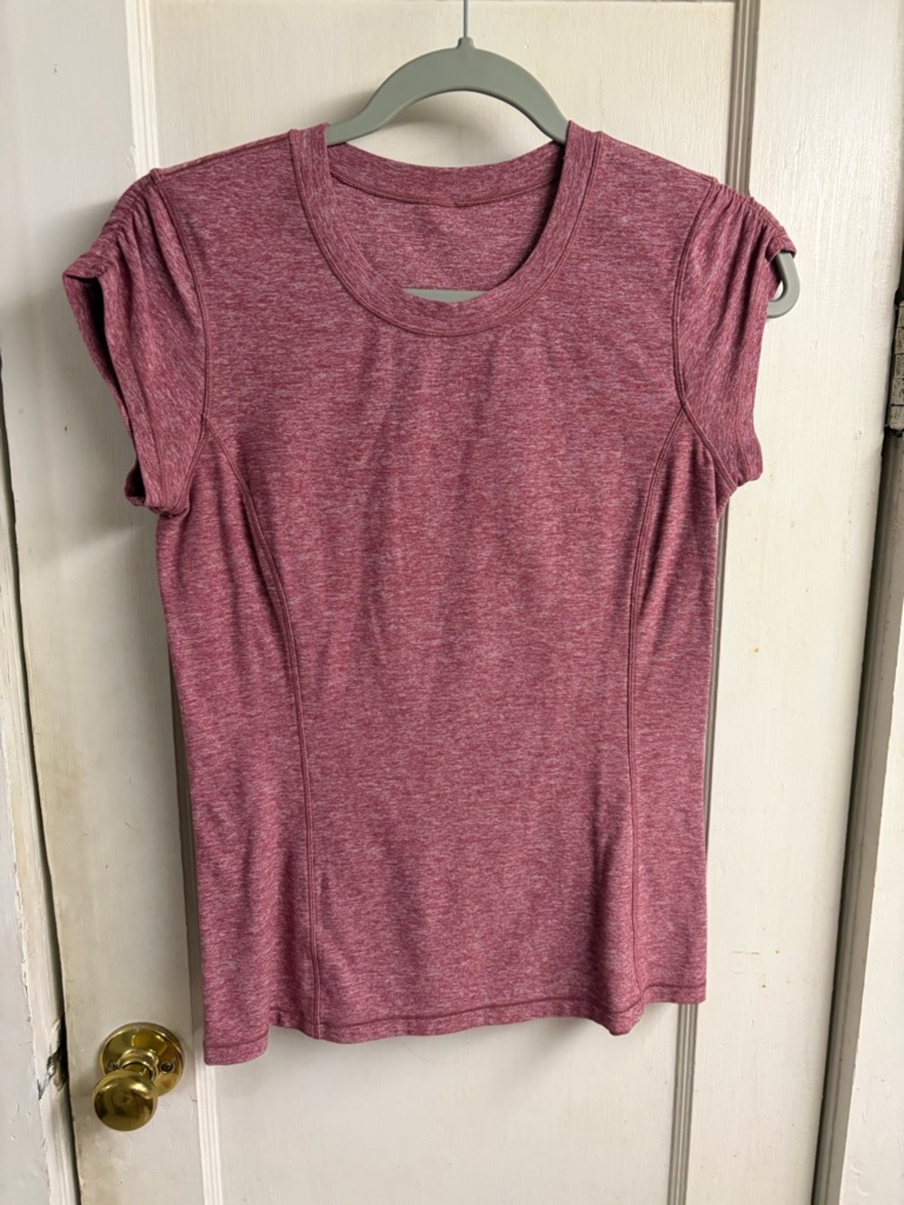 Lululemon Heathered Pink Crewneck Tee